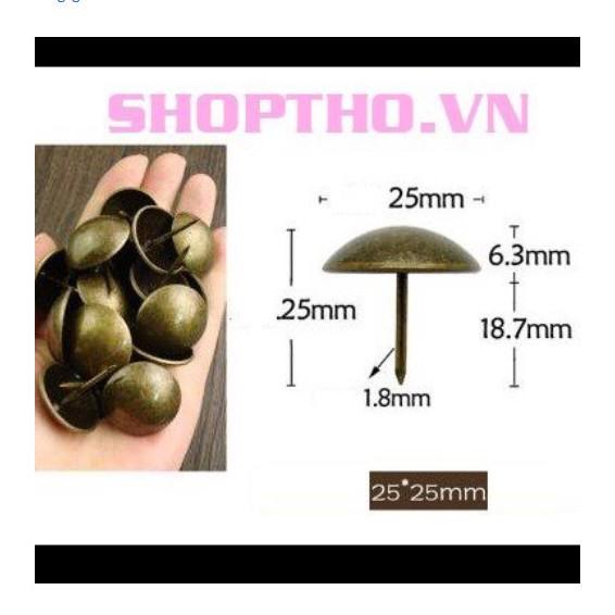 Đinh mũ màu đồng giả cổ đường kính từ 25-47mm