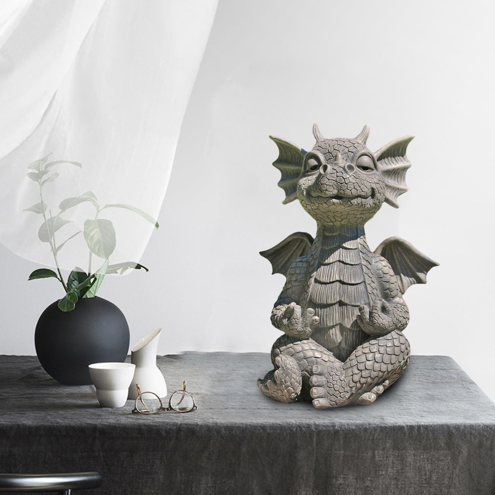 2x Dragon Statue Figurine Ornament Sculpture for Decoration