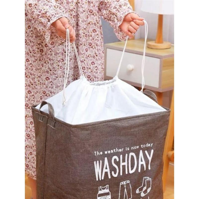 Túi đựng quần áo loại lớn có dây rút - Giỏ đựng quần áo tiện lợi - Túi đựng đồ WASHDAY