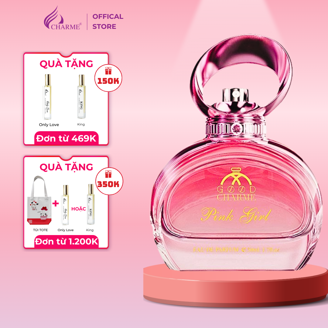 Nước Hoa Nữ Good Charme Pink Girl Ngọt Ngào, Thanh Lịch Mùi Hương Tươi Mát Thanh Khiết 50ml