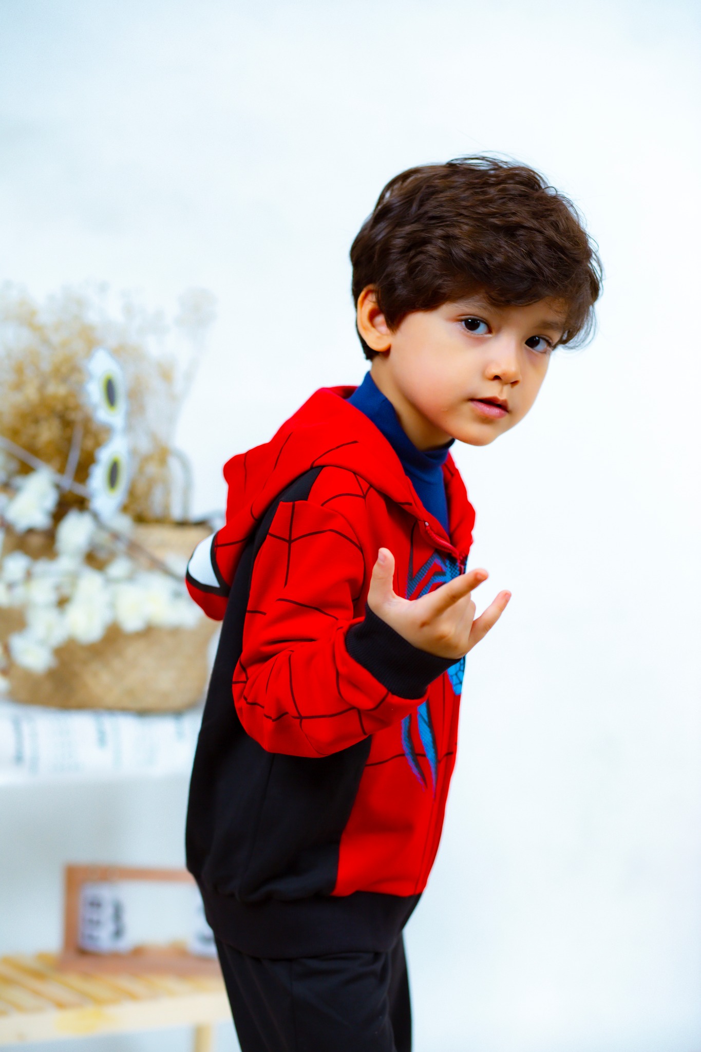 Bộ quần áo Hoodie cho bé - Spider-man,19-21kg, 105-110cm