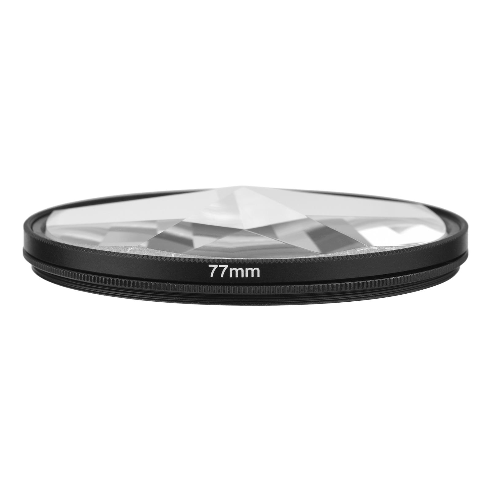 77mm Pentaprism Kaleidoscope Lens Filter Optical Glass Lens Filter Professional Photography Accessory for DSLR Camera