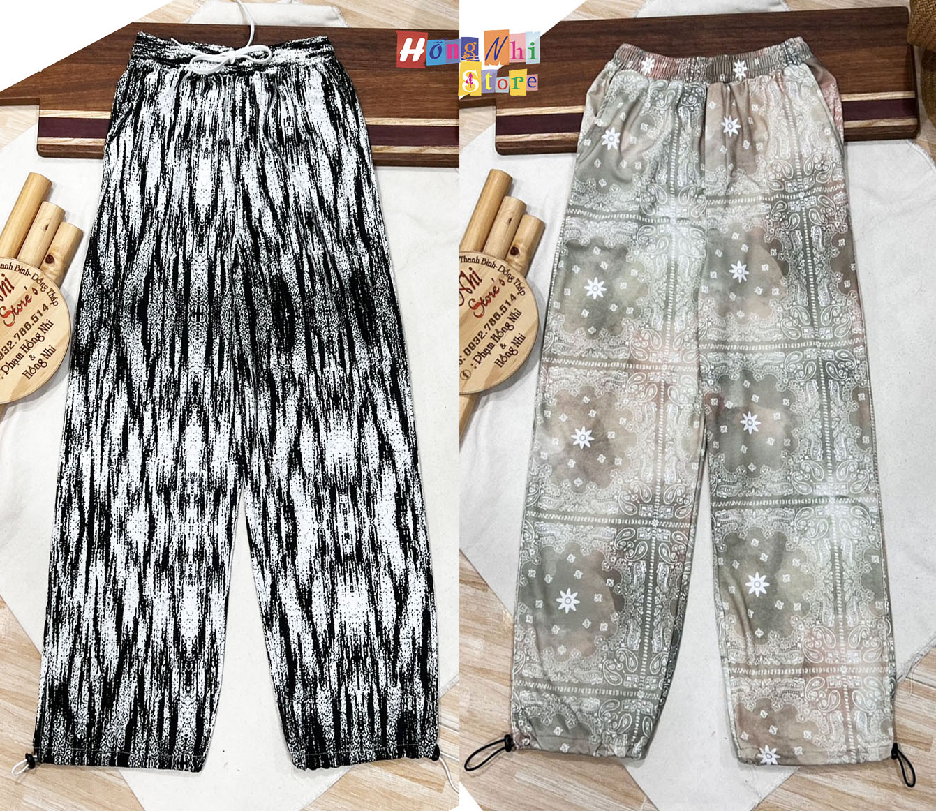 Quần Jogger 3D Ulzzang Unisex Jogger Loang Màu Dây Rút Lai Ống Rộng V2 - MM