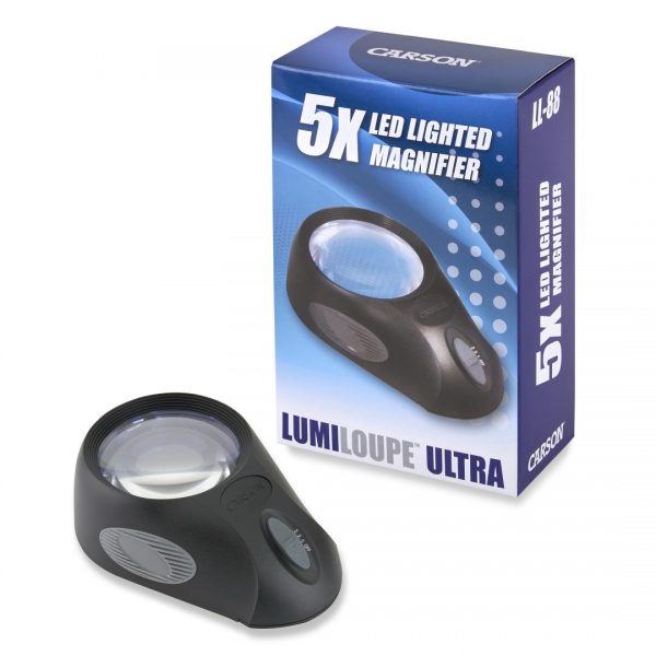 Kính lúp Carson LumiLoupe Ultra LL-88 có đèn - Hàng chính hãng