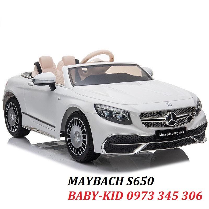 Ô tô điện trẻ em MERCEDES MAYBACH S650 ghế đôi sơn tĩnh điện 2 chỗ 4 động cơ (Đỏ-Đen-Trắng-Hồng)