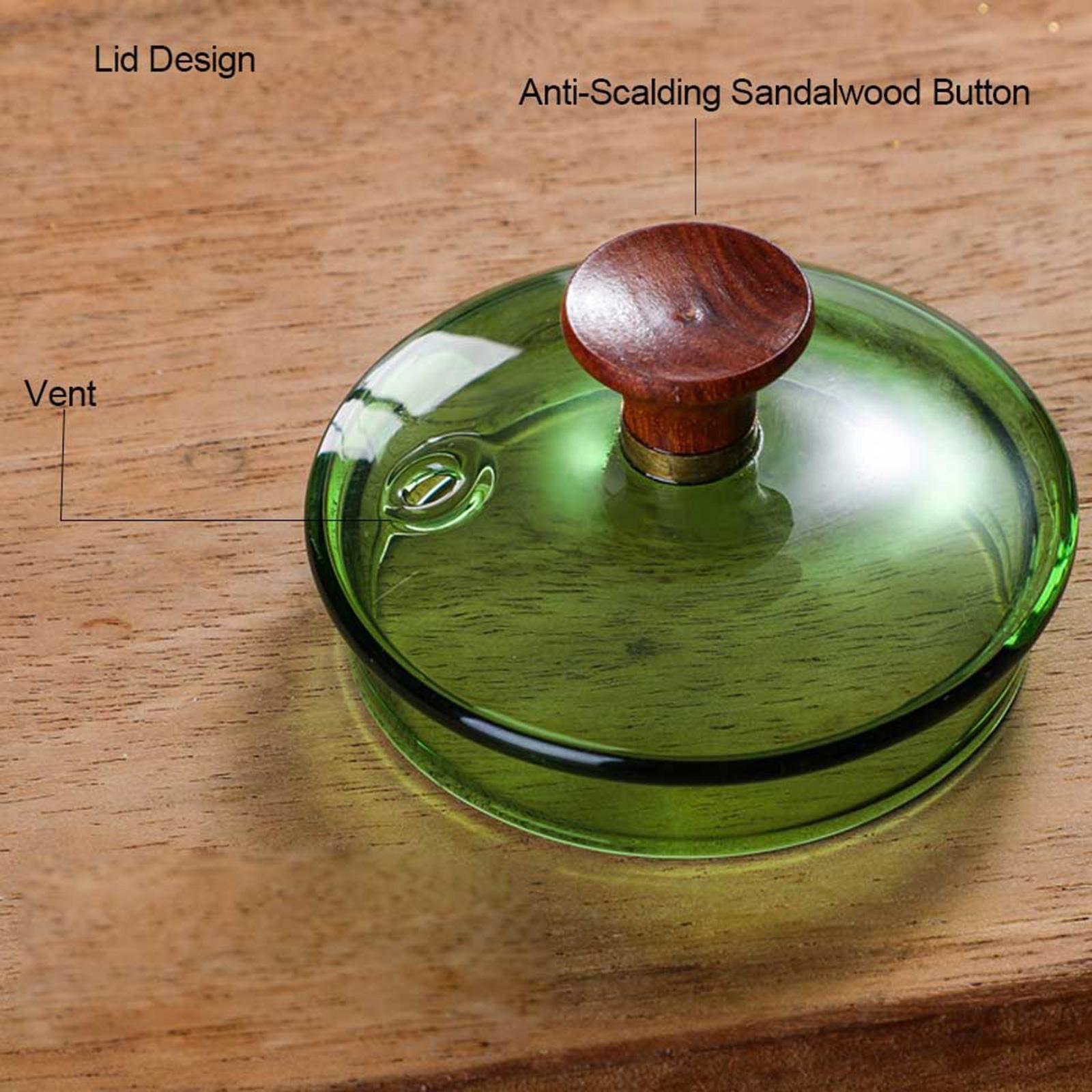 Glass Tea Pour Over Kettle Premium Grade with Lid for Drip Coffee Hand-Made Coffee and Tea Brewing