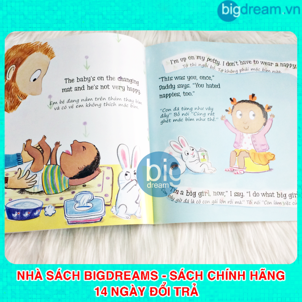 Tớ đã lớn Song ngữ dành cho em bé lớn trong gia đình - Bé có em Tập làm anh chị Truyện kể cho bé trước giờ đi ngủ