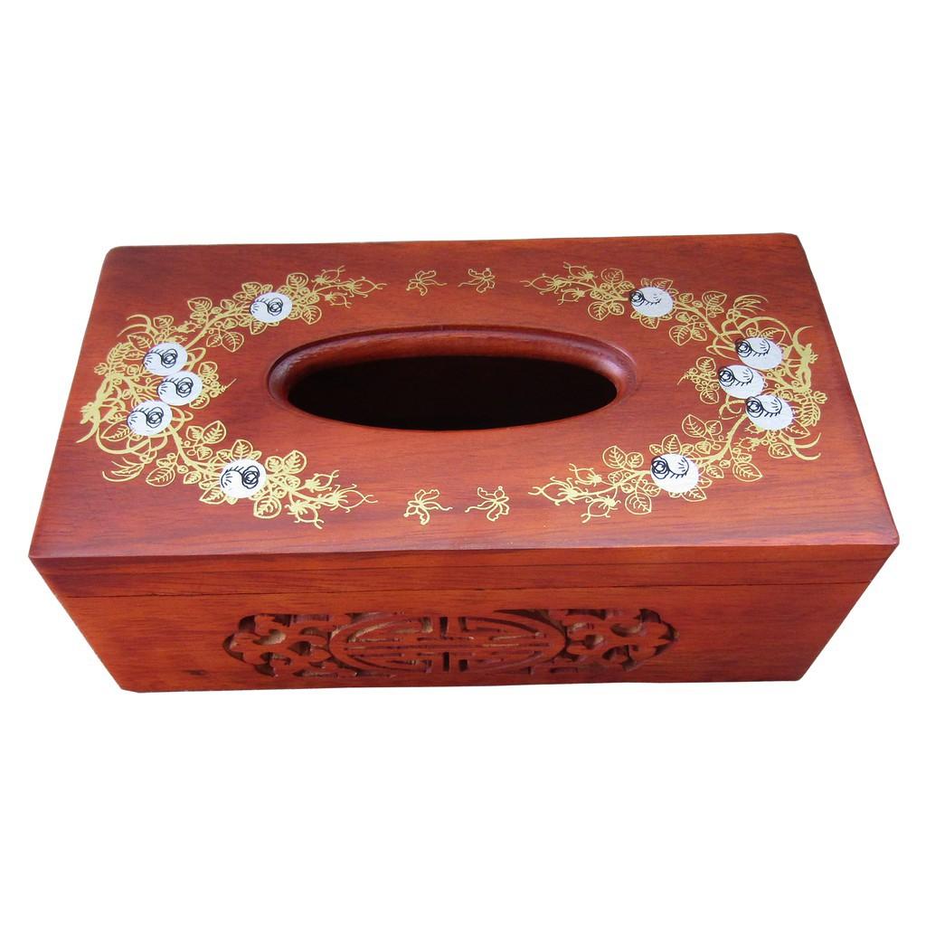 Hộp Đựng Khăn Giấy Bằng Gỗ Hương Sang Trọng/Đẹp Để Bàn mẫu ngẫu nhiên