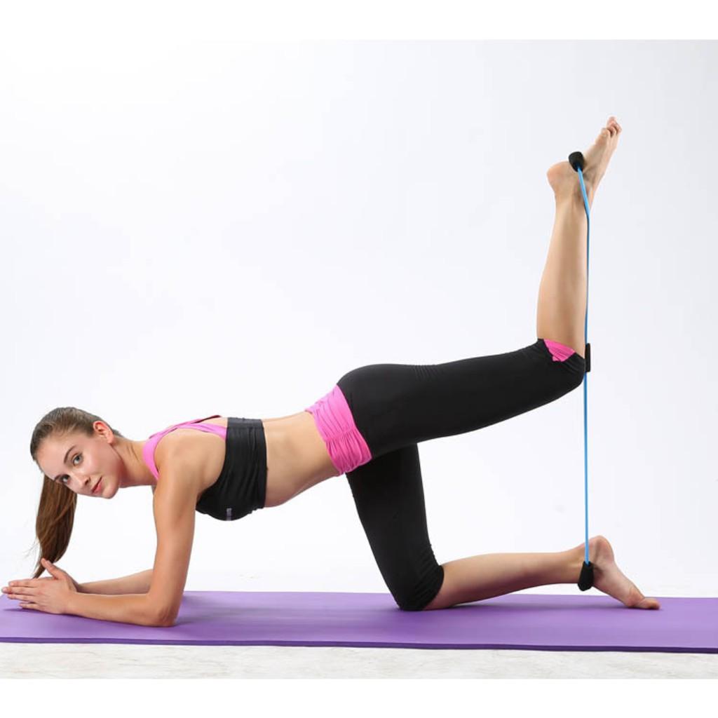 Bộ tập thể dục thể thao dây cao su và bộ miếng dán tập bụng
