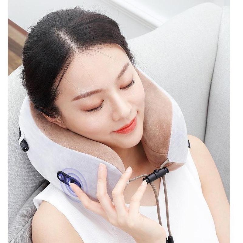 Gối Massage Cổ Chữ U Đa Năng, Kiêm Gối Ngủ Thư Giản Tiện Lợi