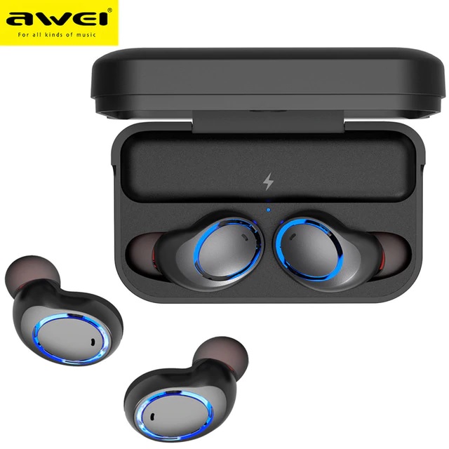 Tai nghe Bluetooth thể thao chống nước Awei T3 TWS Earbuds - Hàng chính hãng