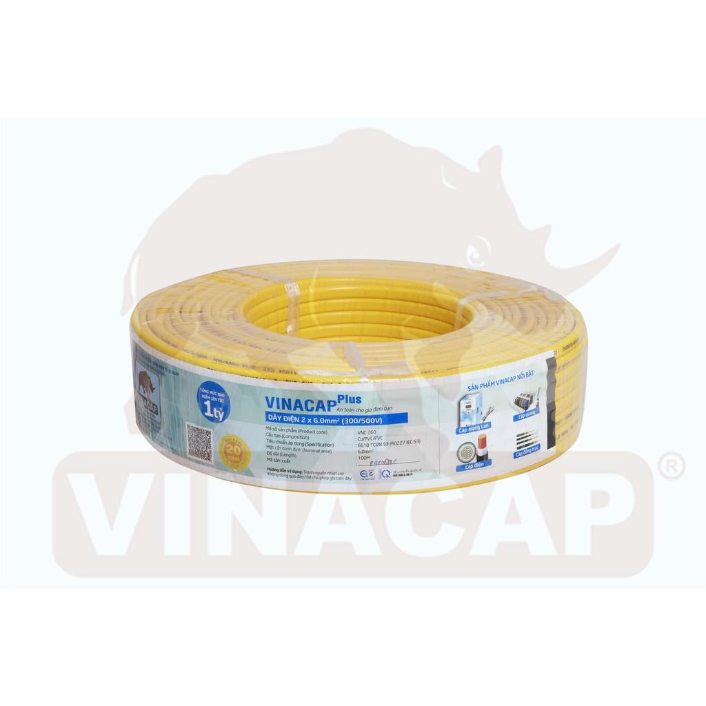 Dây đôi dẹt 2x6.0 Vinacap (5 mét)