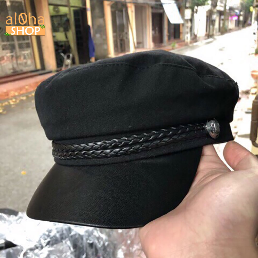 Nón beret thuỷ thủ - Mũ nồi da thời trang, phong cách Hàn - al0ha Shop