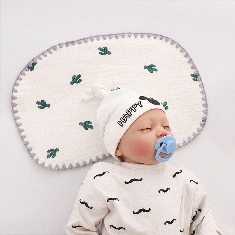 Gối sơ sinh vải xô sợi tre 10 lớp cao cấp gối cho bé cho bé an toàn, thấm hút mồ hôi