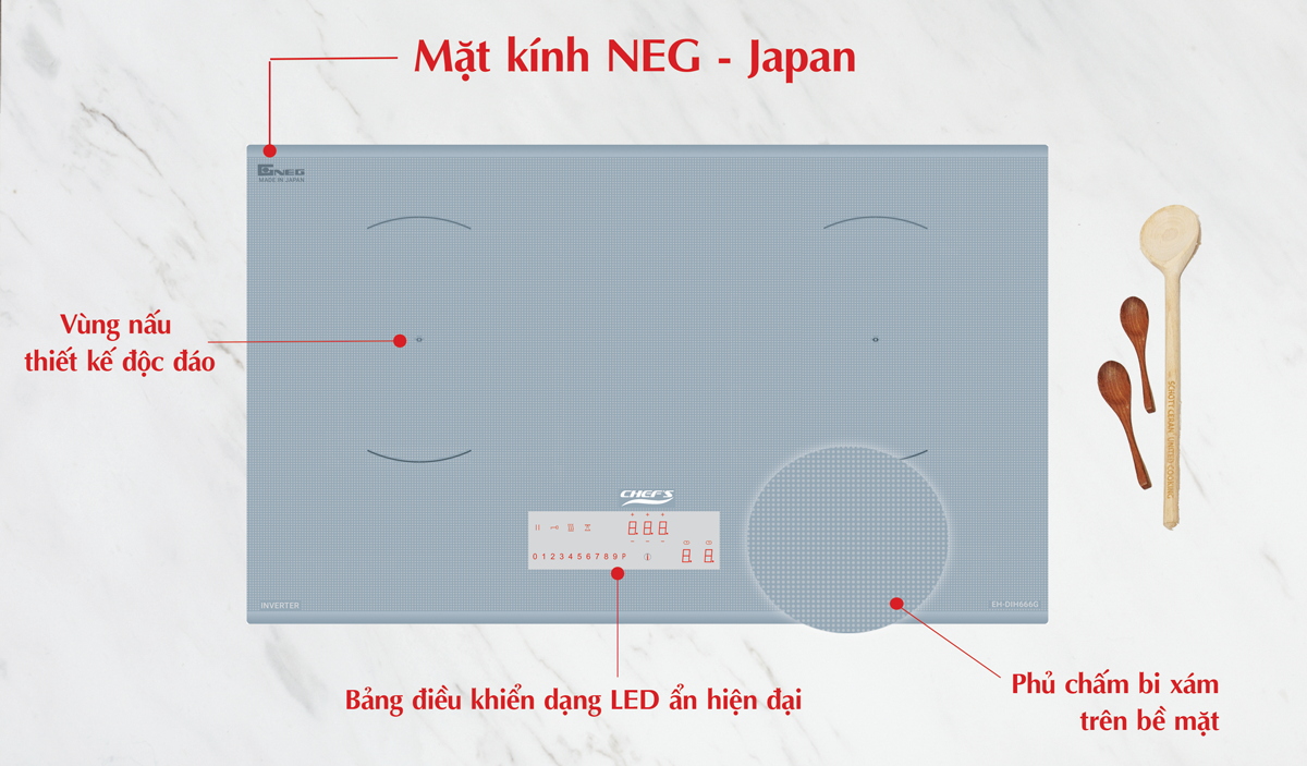 [Hàng chính hãng] Bếp từ đôi EH-DIH666G