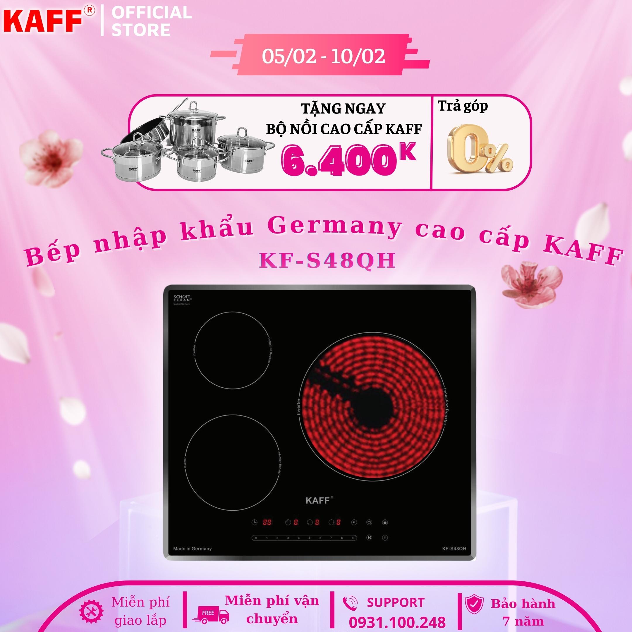 Bếp âm từ hồng ngoại 3 vùng nấu nhập khẩu Germany KAFF KF-S48QH Plus - Hàng Chính Hãng