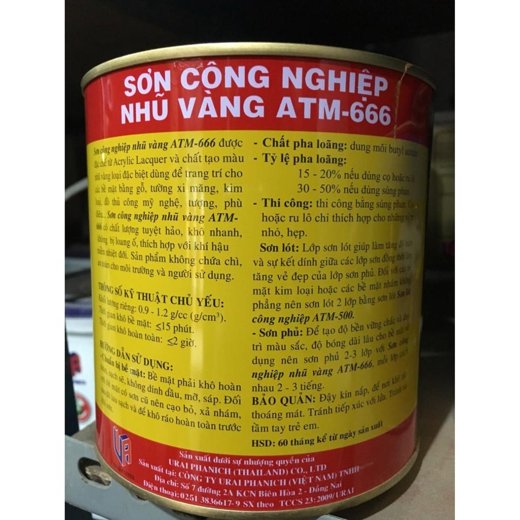 Sơn nhũ vàng ATM 666 Sỉ (12 lon/két)