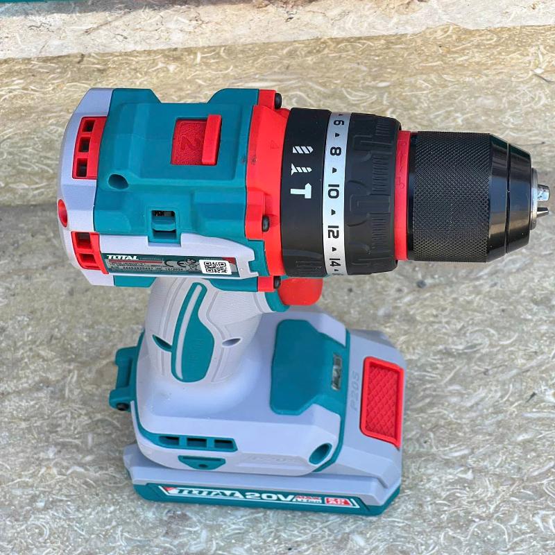 MÁY KHOAN BÚA KHÔNG CHỔI THAN DÙNG PIN 20V 96NM TOTAL TIDLI20968 - HÀNG CHÍNH HÃNG