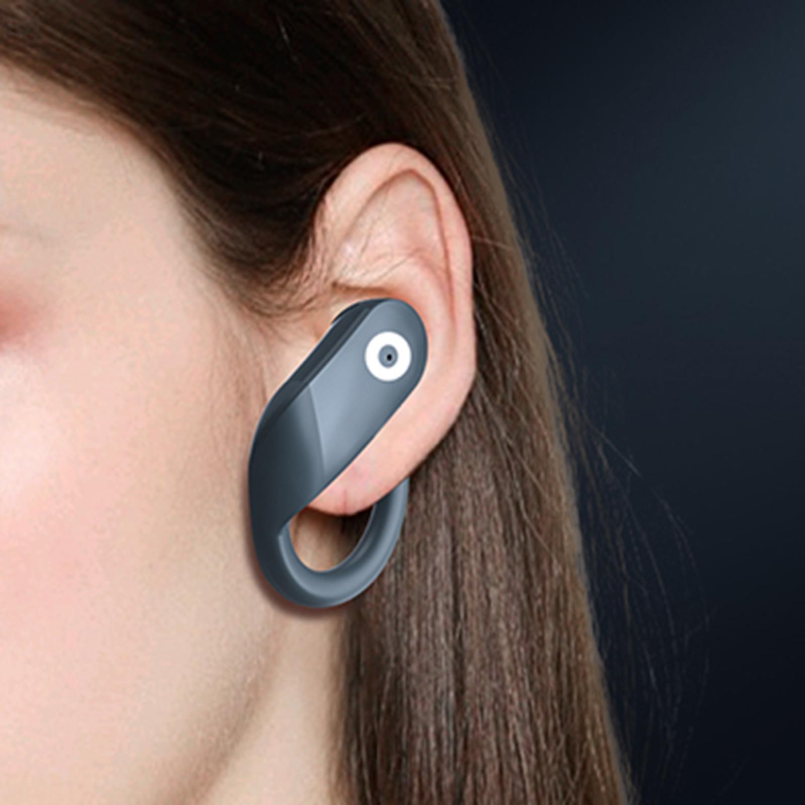 2x Headset Earpiece Business Earphone Ear Hook for Yoga Blue Boxed