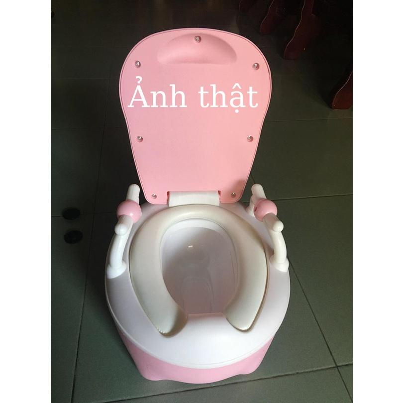 Bô vệ sinh, Bồn Cầu Cho Bé Chất Liệu PVC Thân Thiện Với Bé có đệm cao cấp hình thú cho bé