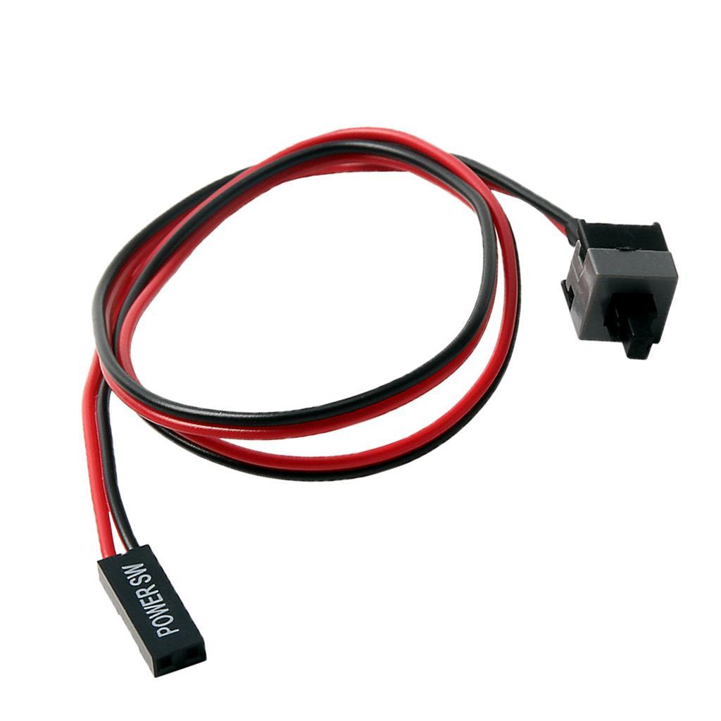 2pcs 2 Pin Desktop Motherboard Power Cable on/off Button ATX Switch Cord