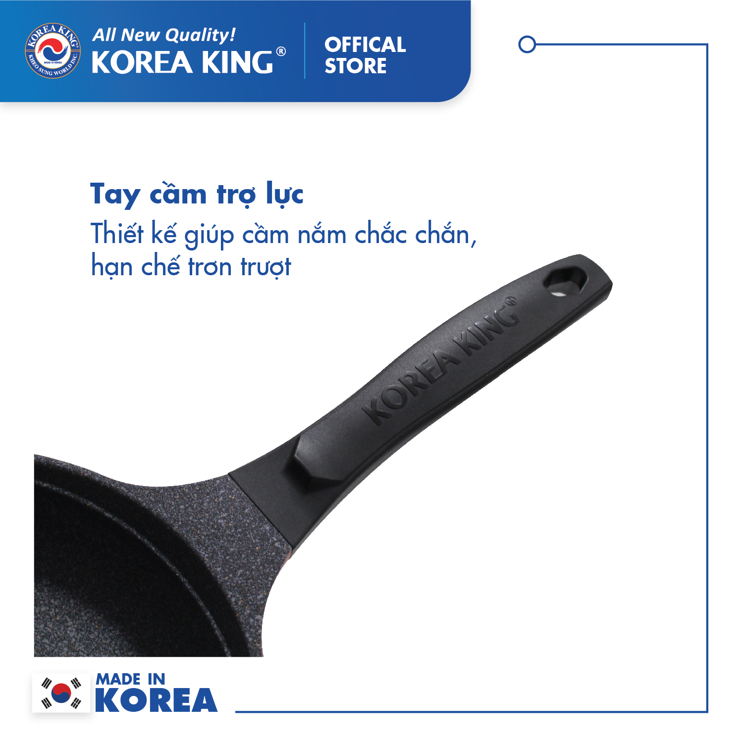 Chảo sâu Colormic Korea King KW-24CI (size 24cm) - Hàng chính hãng