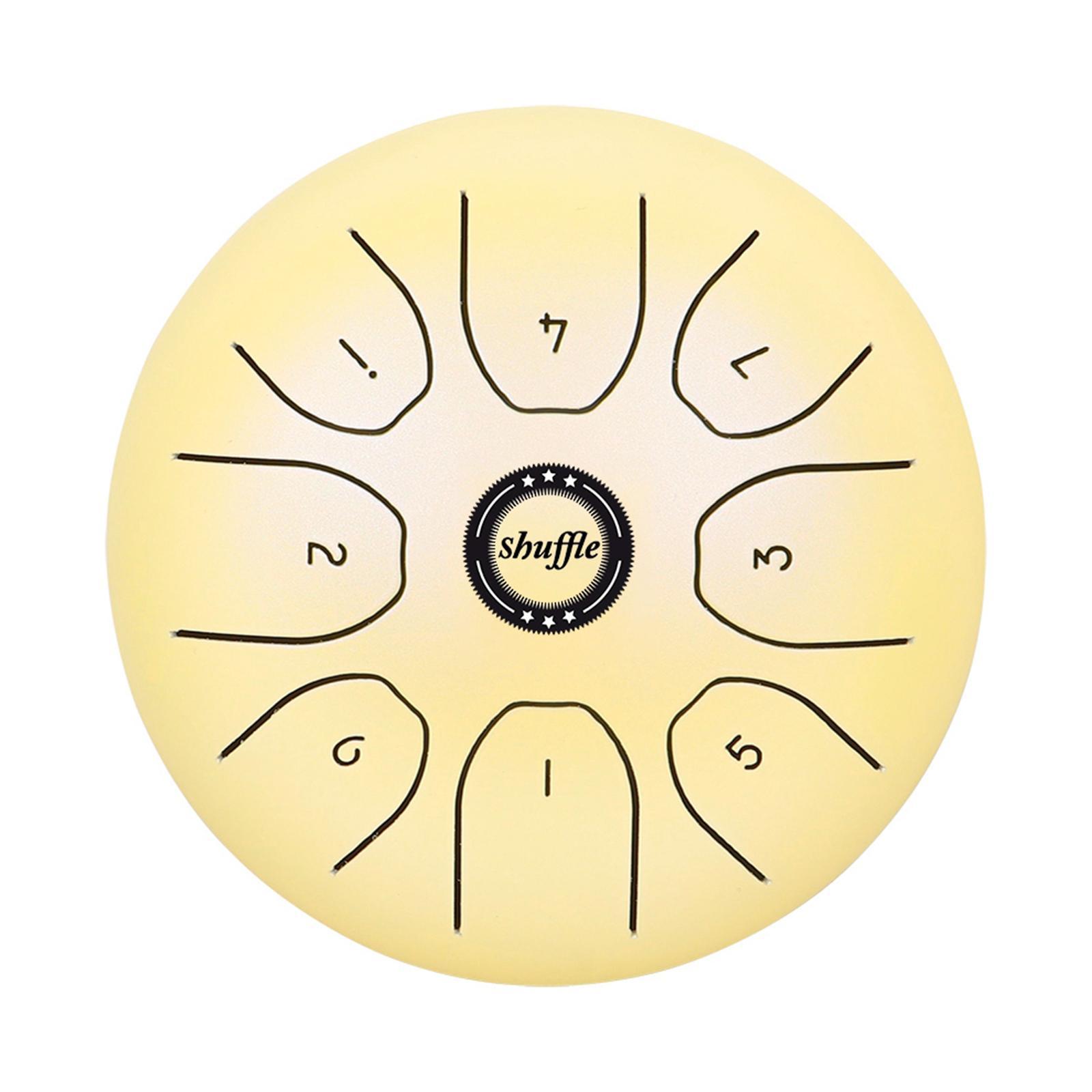 5.5 Inch Mini 8-Tone Steel Tongue Drum, C Key Percussion Instrument ,Hand Pan Drum with Drum Mallets & Carry Bag