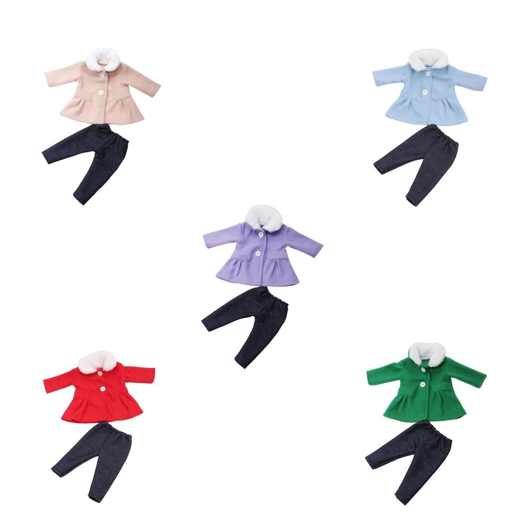 Fashion Girl Doll Winter Coat & Pants for 18inch American Doll Accs Red