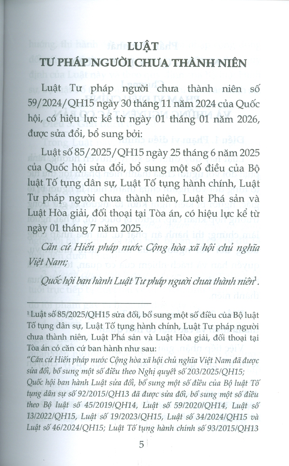 Luật Tư Pháp Người Chưa Thành Niên (Sửa Đổi, Bổ Sung Năm 2025)