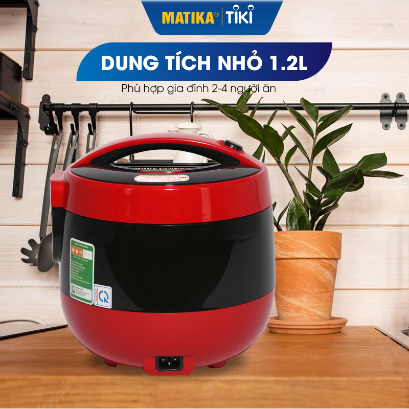 Nồi Cơm Điện Mini MATIKA 1.2L MTK-RC12 - Hàng chính hãng