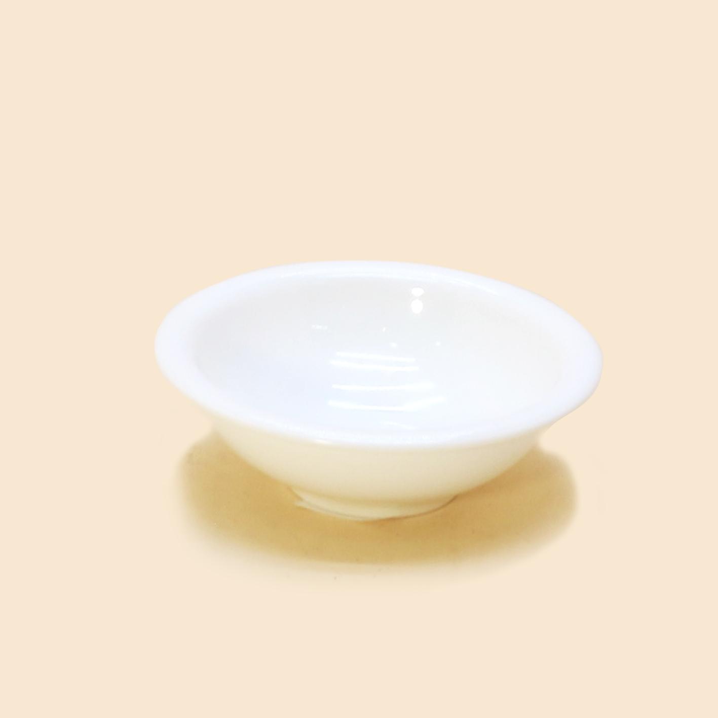 Chén gốm trắng thấp - Ceramic white bowl