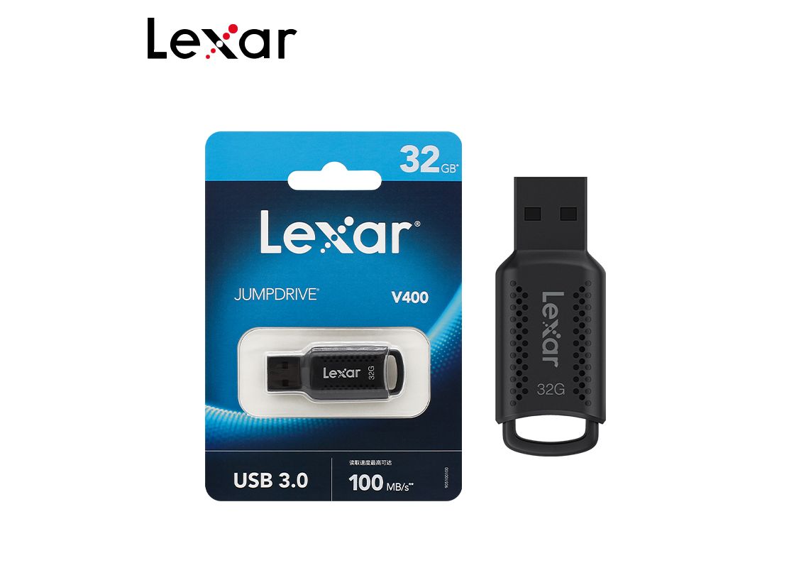 USB 32GB Lexar Jumpdrive V400 USB 3.0 (LJDV400032G-BNBNG) - Hàng Chính Hãng