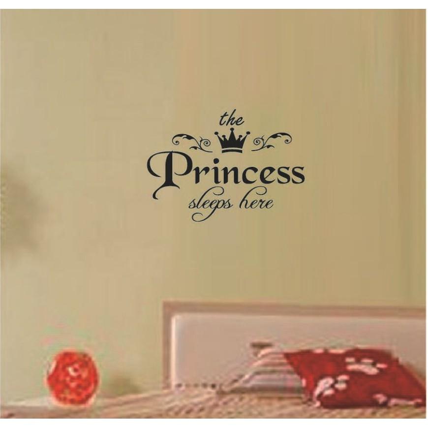 Decal trang trí tường - Chữ Tiếng anh PRINCESS nữ hoàng