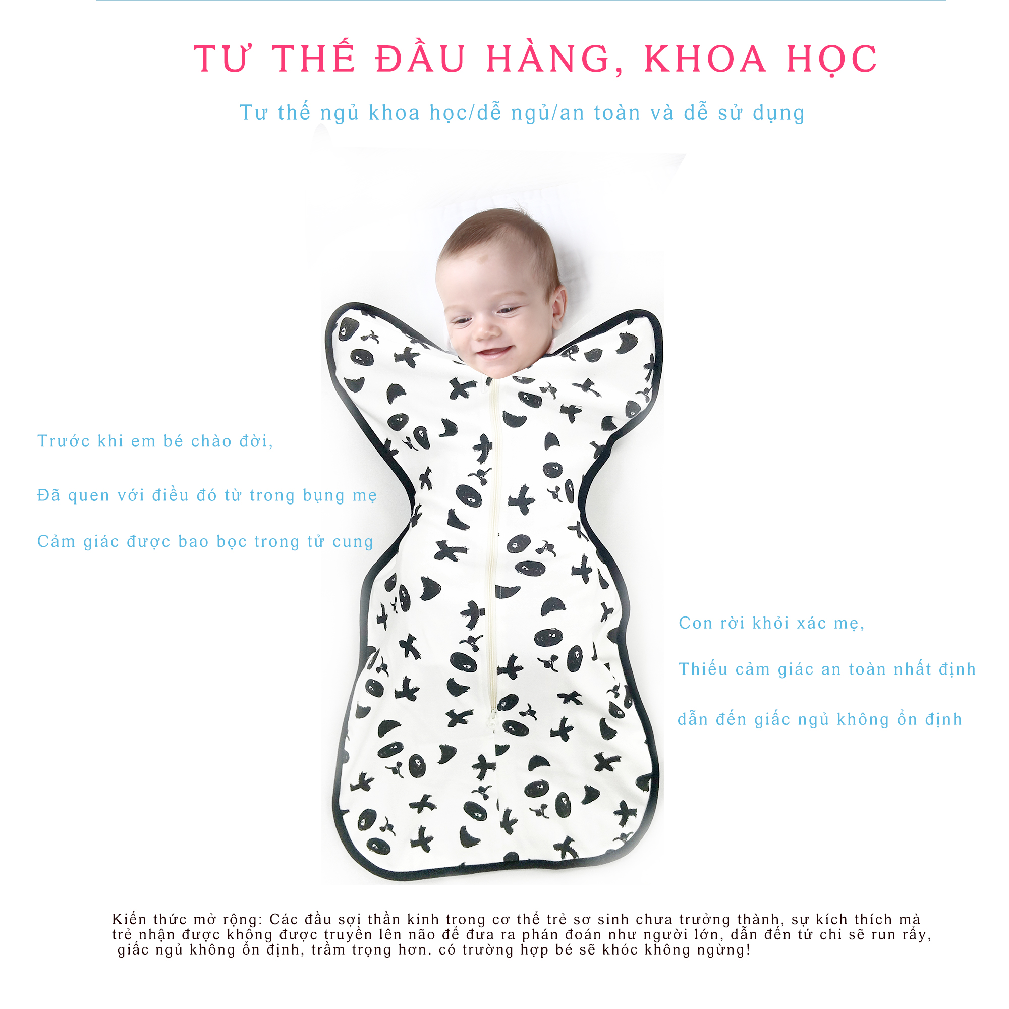 Nhộng chũn Miraclebaby cho bé 0-12 tháng kéo khóa mềm co giãn 4 chiều thoáng mát dễ mặc bỉm