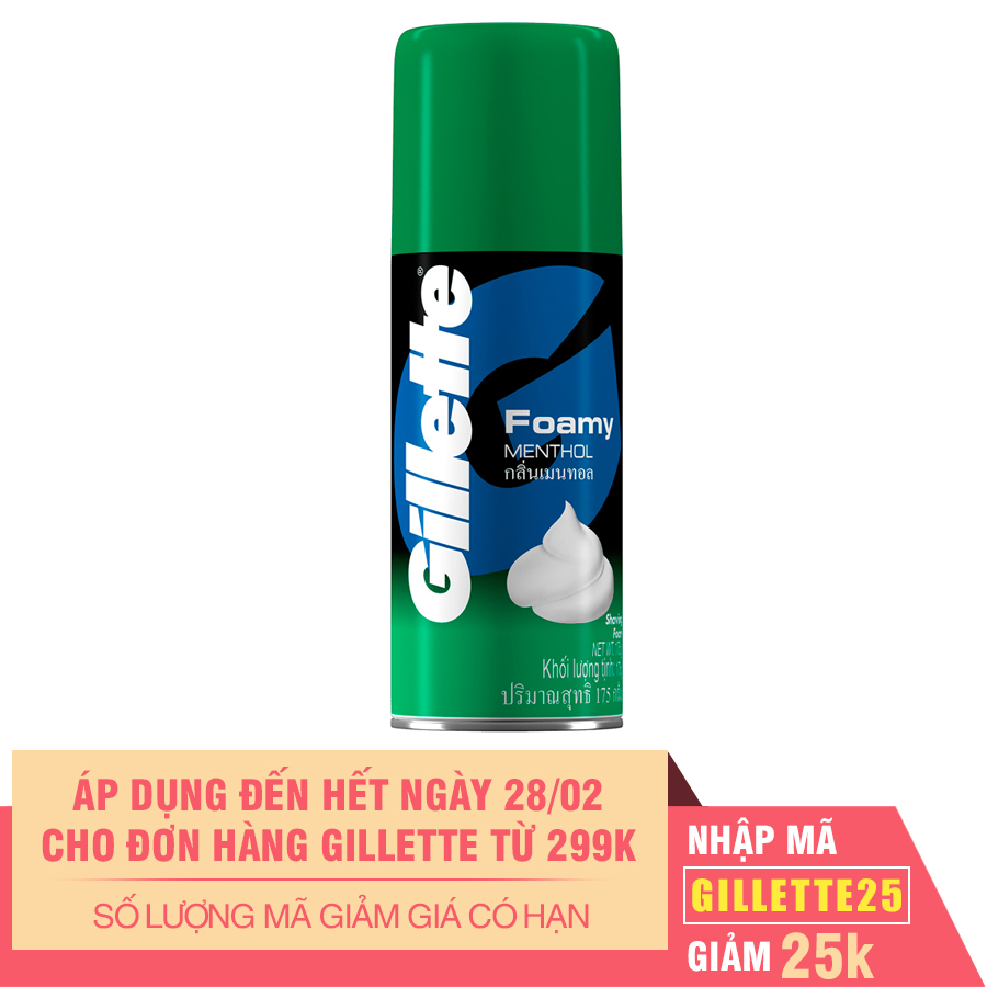 Bọt Cạo Râu Gillette Hương Bạc Hà (175g)