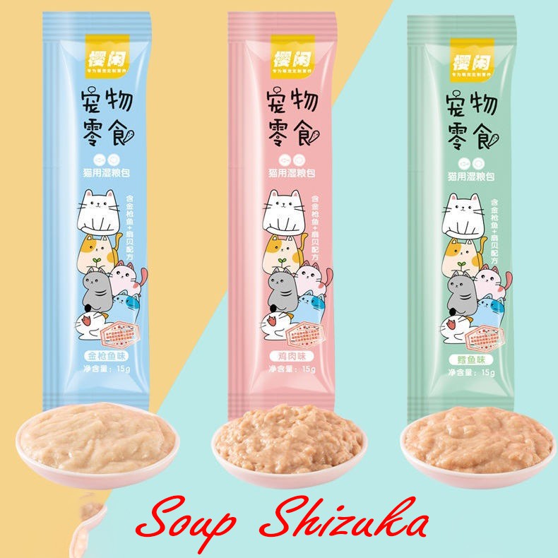 SOUP/SÚP THƯỞNG CHO MÈO SHIZUKA THANH 15G