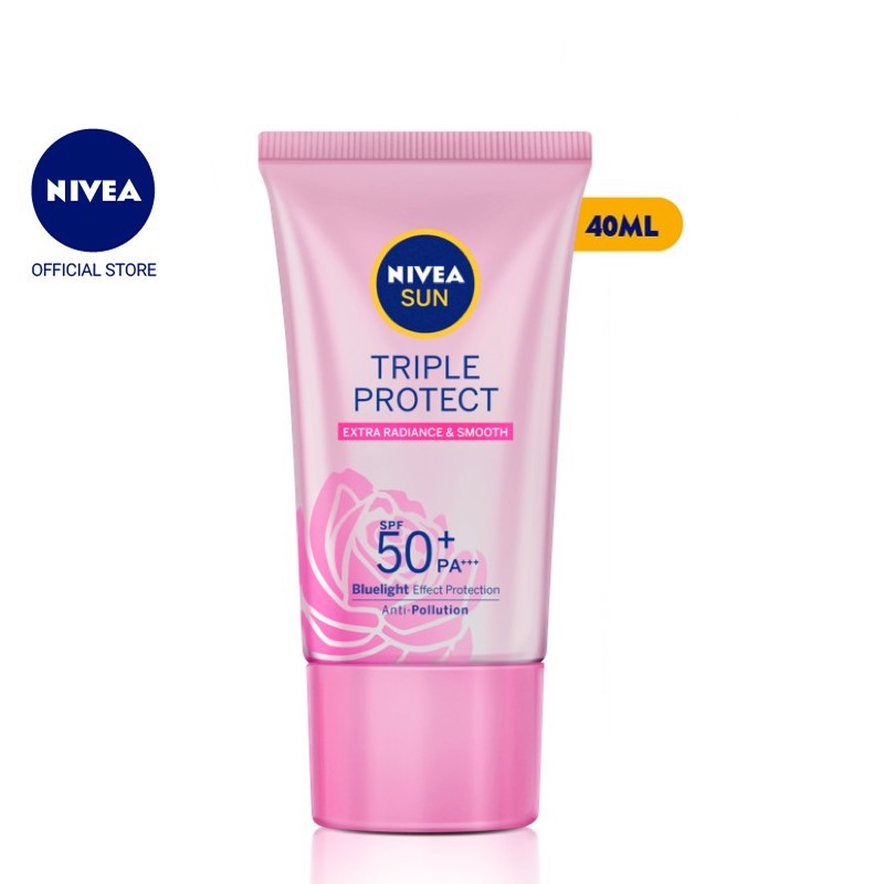 Kem Chống Nắng Dưỡng Da Sáng Mịn Niveasun Triple Protect Extra Radiance & Smooth Spf50+ Pa+++ 40Ml - 85536