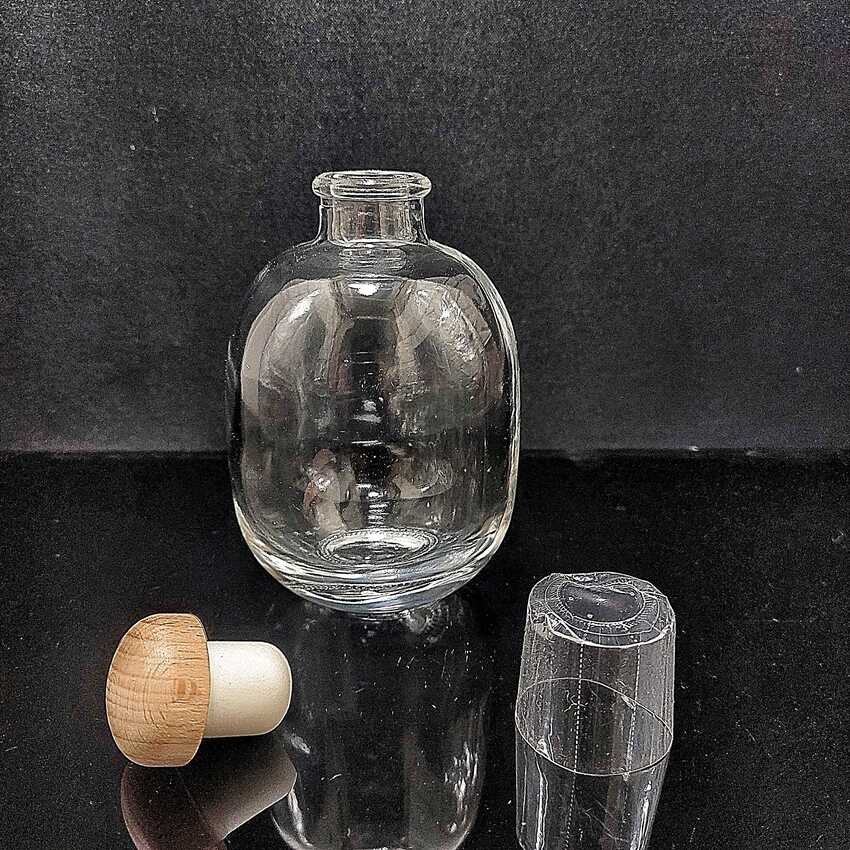 Chai Thủy Tinh 250ML Đựng Nước nắp gỗ hình trứng – Chai Đựng Nước Nắp Gỗ đựng sữa, trà, cafe - Chai Thủy Tinh Đựng Nước Ép – Chai Detox