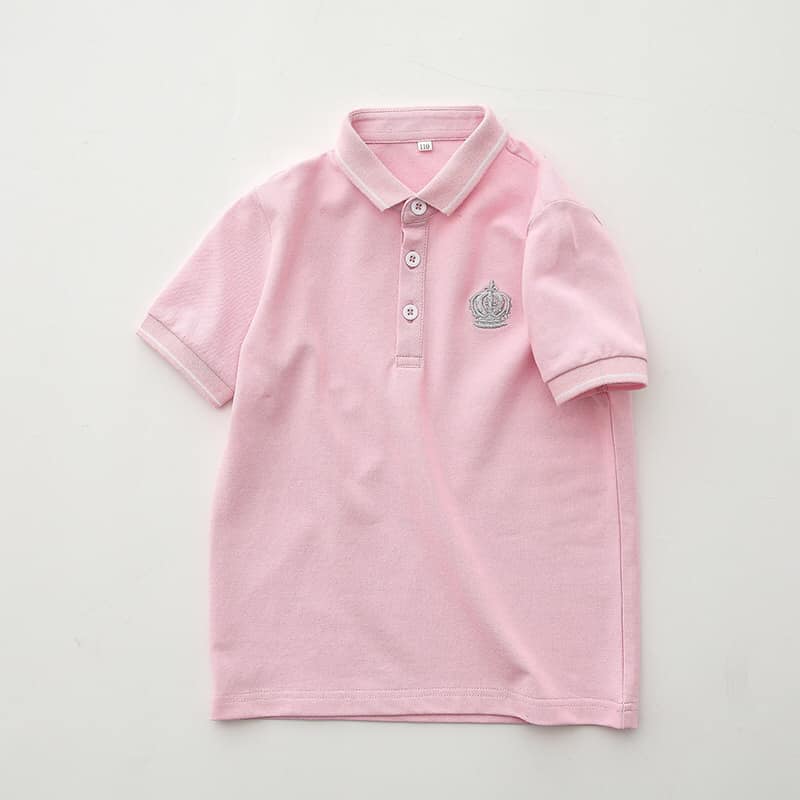 Áo polo thêu logo cho bé