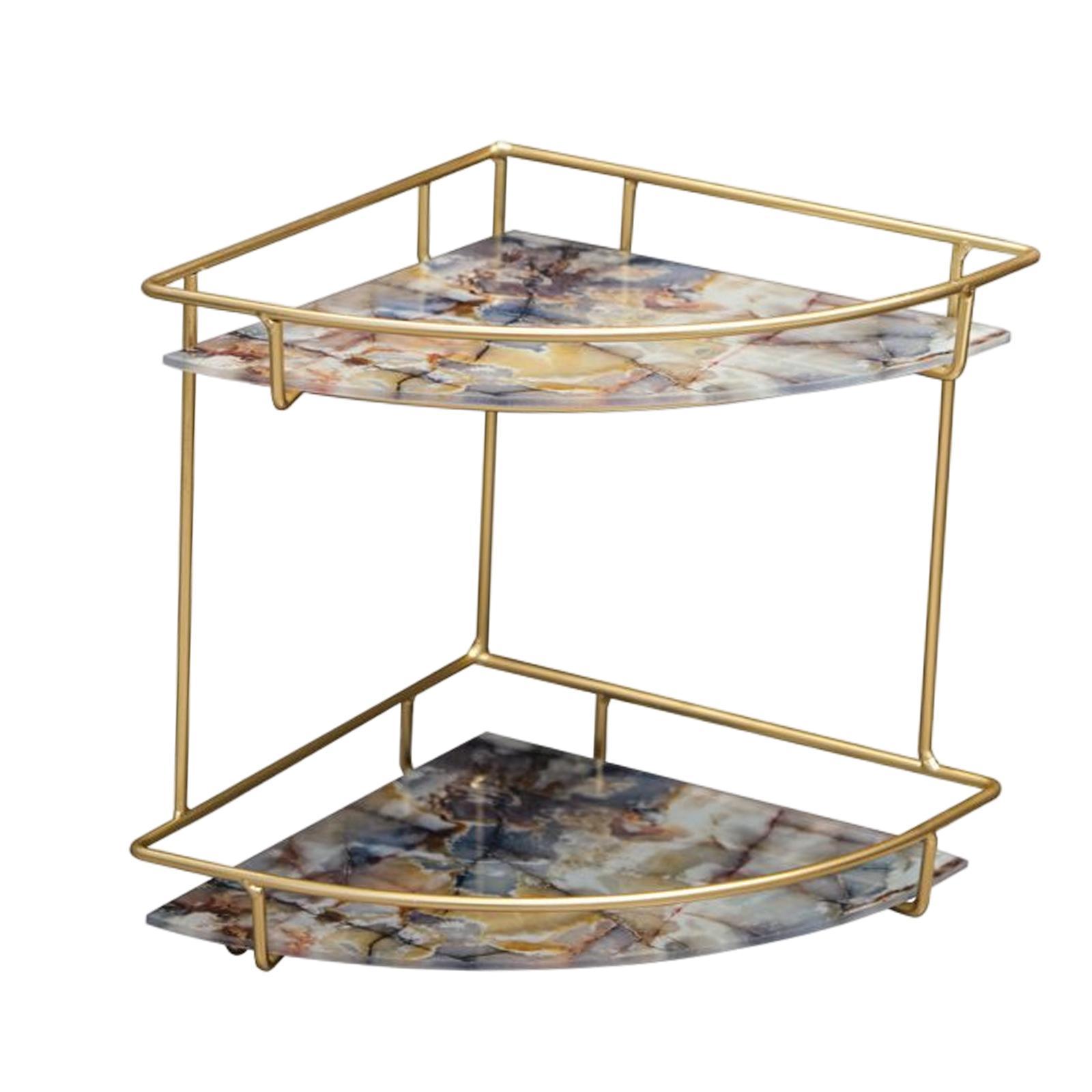 Makeup Storage Shelf Corner Countertop Organizer for Bathroom Table