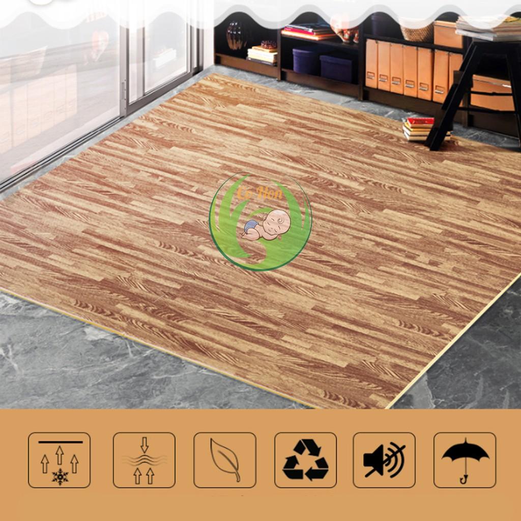 Thảm xốp lót sàn vân gỗ bộ 6 miếng 60x60cm