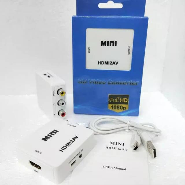 Bộ Chuyển Đổi Tín Hiệu HDMI sang AV Full HD 1080p - Trắng -hn