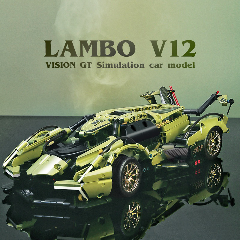 Đồ Chơi Lắp Ráp Mô Hình Siêu Xe Thể Thao Lambo V12 Vision GT 8553 Điều Khiển Từ Xa Với 1039 Mảnh Ghép