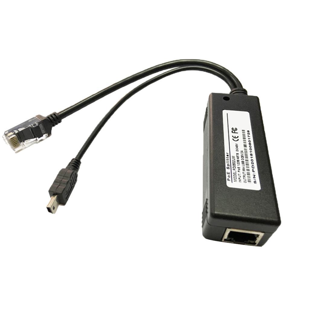 2 Pack Active PoE Power Over Ethernet Splitter Adapter 48 to 5V IEEE 802.3af