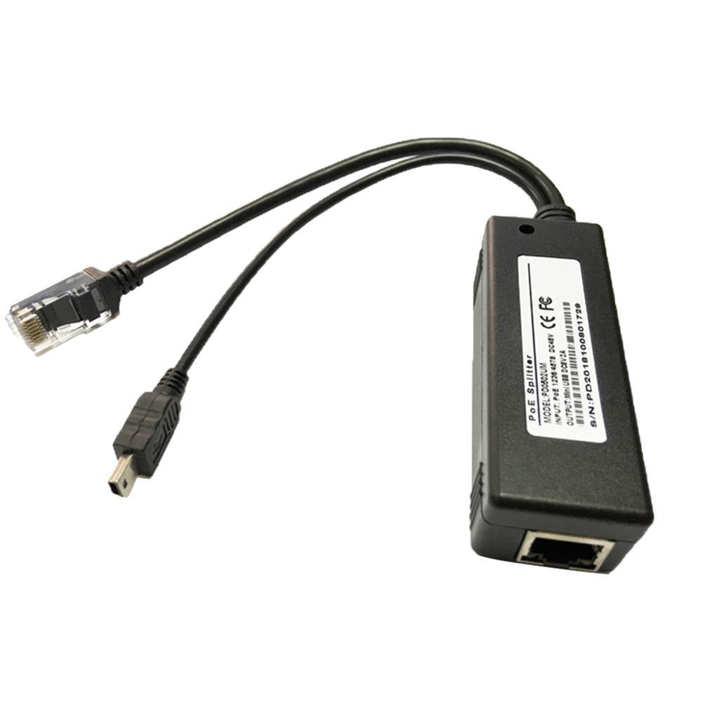 Active PoE Splitter Power Over Ethernet DC 48V to 5V 2A Micro USB Plug