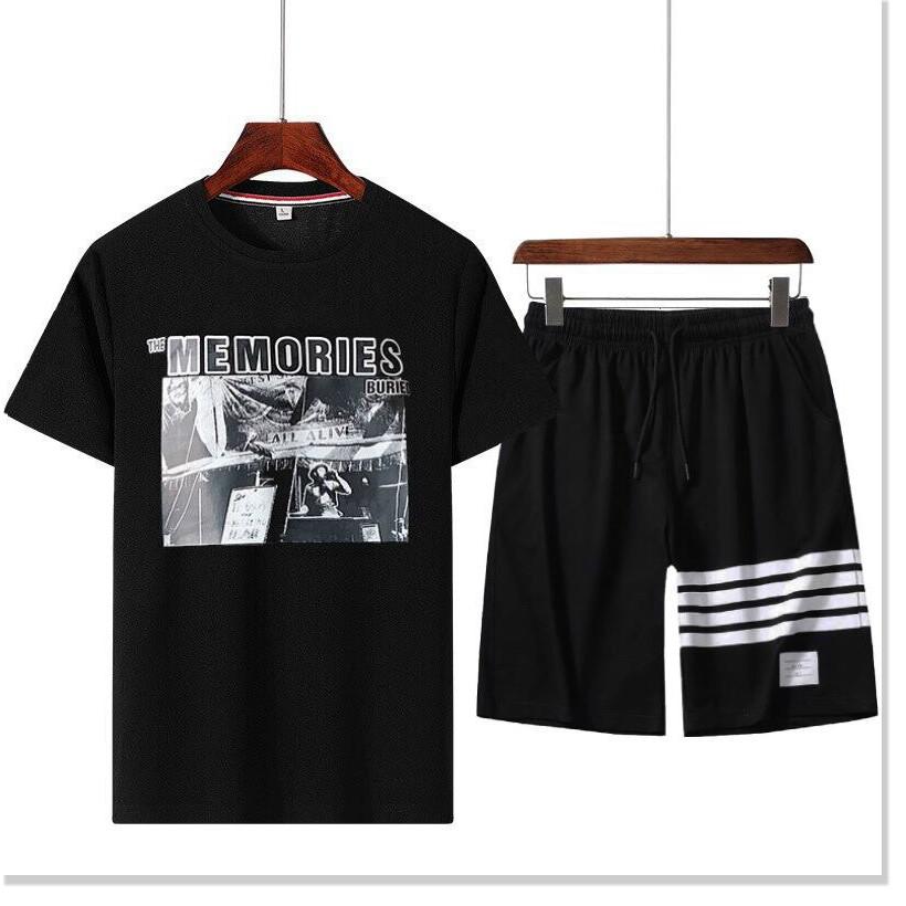 SET BỘ THUN HÈ NAM,THIẾT KẾ HỌA TIẾT SIÊU NGẦU,CHẤT LIỆU VÃI THOÁNG MÁT KEN BLOCK