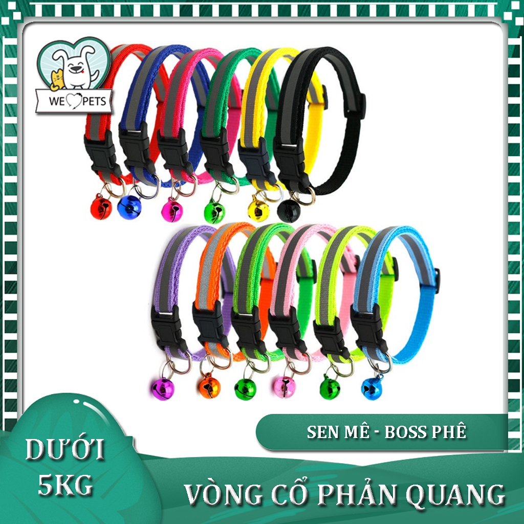 Vòng cổ phản quang cho chó mèo nhỏ dưới 5kg