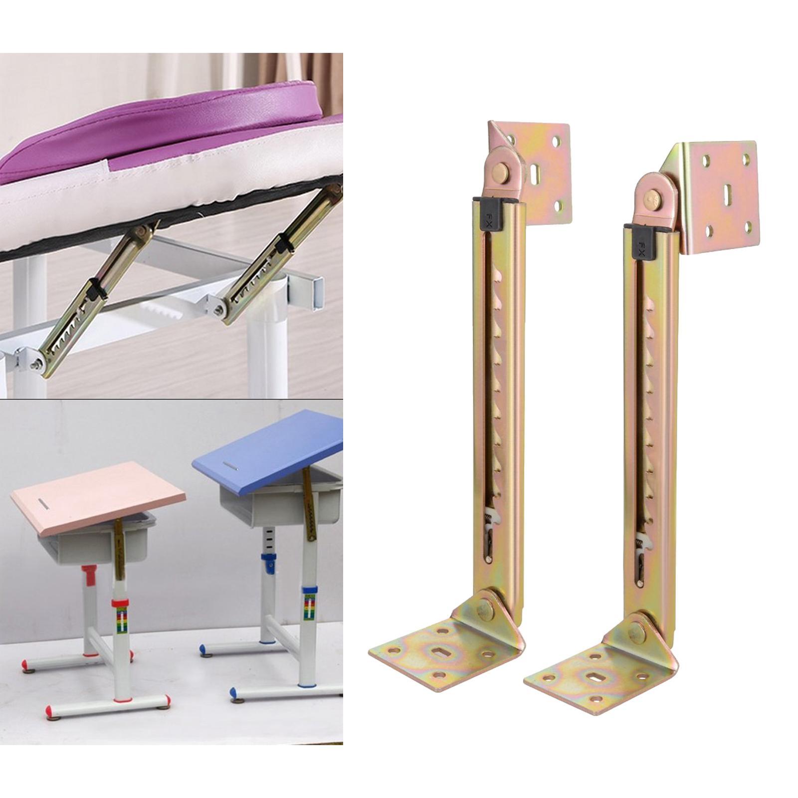 10 Gear Angle Lifting Rod Desk Hinge Adjustable, with Bracket Hardware for Cabinet