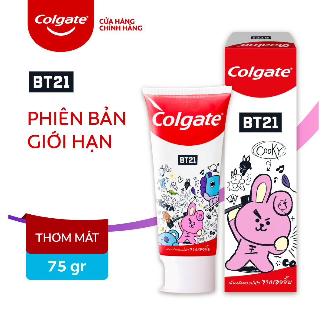 Bộ 6 Kem đánh răng Colgate  BT21 - Nụ cười tự tin 75gx6 phiên bản giới hạn