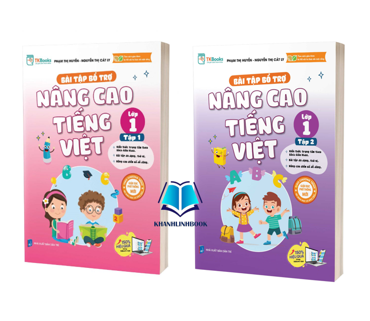 Sách - Combo Bài Tập Bổ Trợ Nâng Cao Tiếng Việt Lớp 1 – Tập 1 + 2